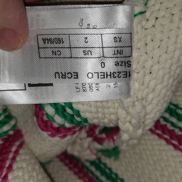 ba&sh Helois Tank Top Knit Cottagecore Fairy Festival Coastal Pink Green Ecru XS - Picture 10 of 11